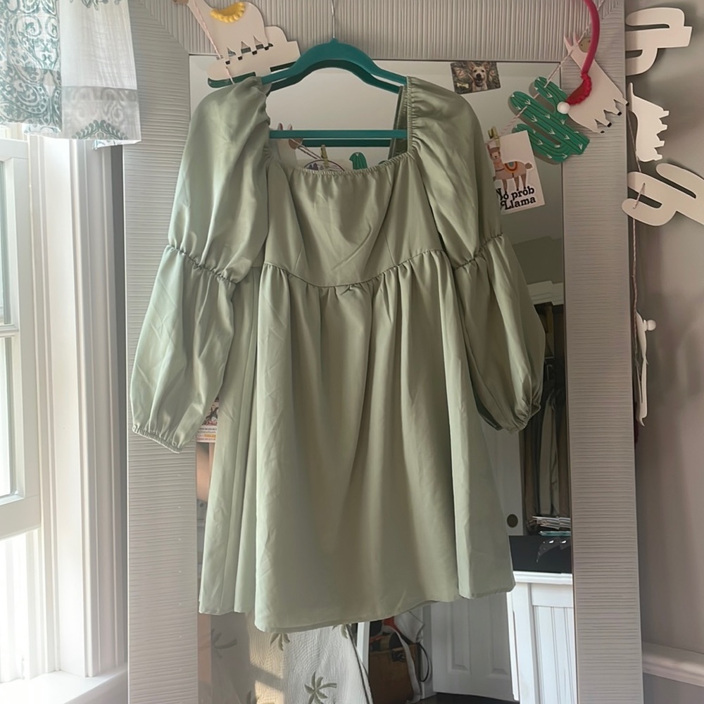 Sage green dress